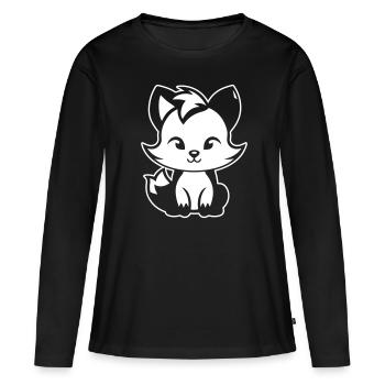Fox Cute Cute Baby - Women's Premium Organic Long Sleeve Shirt - black - Front - Julia (174cm)
