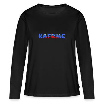reunion island gift idea kafrine t-shirt - Women's Premium Organic Long Sleeve Shirt - black - Front - Julia (174cm)