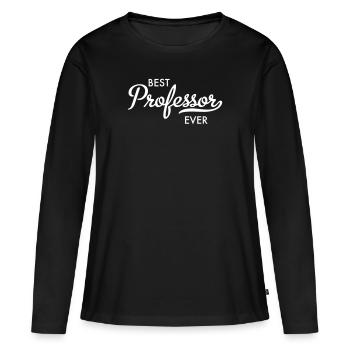 Professor - Frauen Premium Bio Langarmshirt - Schwarz - Vorne - Julia (174cm)