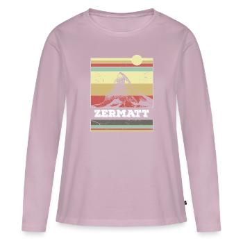 Zermatt matterhorn - Women's Premium Organic Long Sleeve Shirt - dusky pink - Front - Julia (174cm)