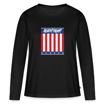 Ready? Fight! - Frauen Premium Bio Langarmshirt - Schwarz - Vorne - Julia (174cm)