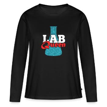 Lab Queen Labor Chemistry Science Chemistry - T-shirt manches longues Premium bio Femme - noir - Devant - Julia (174cm)
