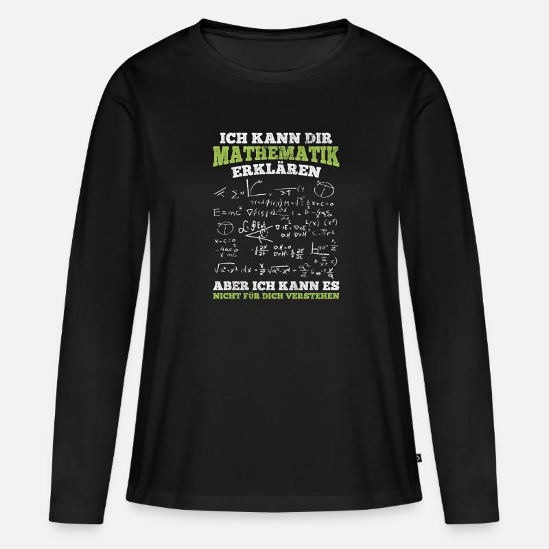 Mathematiker Mathematik Lehrer - Frauen Premium Bio Langarmshirt - Schwarz