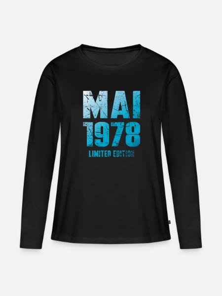 Mai 1978 Limited Edition Geburtstag Geschenk - Frauen Premium Bio Langarmshirt - Schwarz