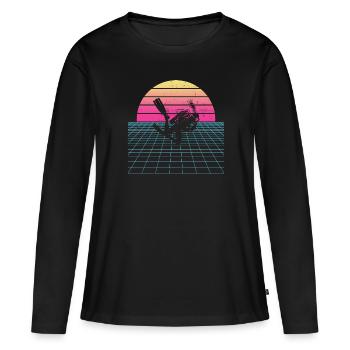 Scuba Diver Diver Plongée sous-marine Scuba Diver - T-shirt manches longues Premium bio Femme - noir - Devant - Julia (174cm)
