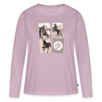 Ostwind Departure for Ora Tile Mix - Women's Premium Organic Long Sleeve Shirt - dusky pink - Front - Julia (174cm)