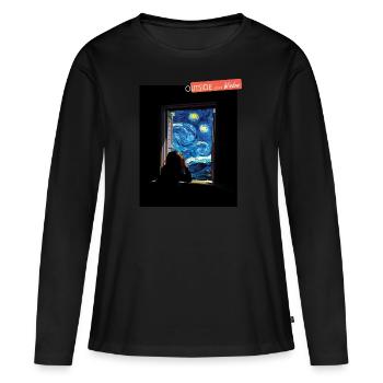 Outside your window. - Women's Premium Organic Long Sleeve Shirt - black - Front - Julia (174cm)