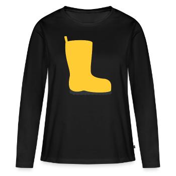 rubber boot - Women's Premium Organic Long Sleeve Shirt - black - Front - Julia (174cm)