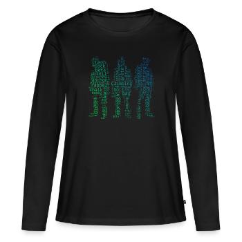 Grimpeur Homme Grimpeur Bloc Grimpeur Femme - T-shirt manches longues Premium bio Femme - noir - Devant - Julia (174cm)