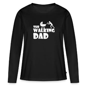 The Walking Dad - T-shirt manches longues Premium bio Femme - noir - Devant - Julia (174cm)