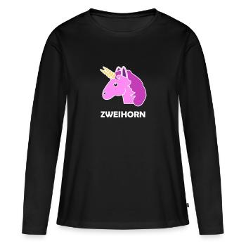 Licorne licorne - T-shirt manches longues Premium bio Femme - noir - Devant - Julia (174cm)