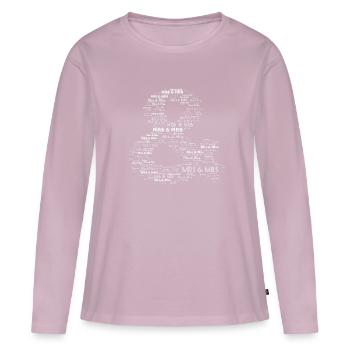 Mrs & Mrs - Frauen Premium Bio Langarmshirt - Altrosa - Vorne - Julia (174cm)