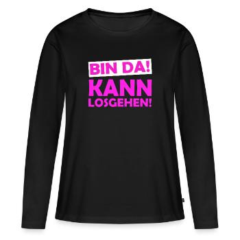 I'm ready to go - Women's Premium Organic Long Sleeve Shirt - black - Front - Julia (174cm)