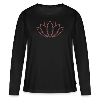 LOTUS - T-shirt manches longues Premium bio Femme - noir - Devant - Julia (174cm)