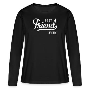 Ami - T-shirt manches longues Premium bio Femme - noir - Devant - Julia (174cm)