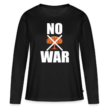 No was not a war - Women's Premium Organic Long Sleeve Shirt - black - Front - Julia (174cm)