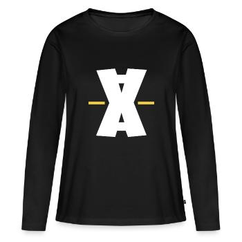 Double X dash digital art - Women's Premium Organic Long Sleeve Shirt - black - Front - Julia (174cm)