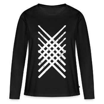 Drumsticks - Women's Premium Organic Long Sleeve Shirt - black - Front - Julia (174cm)