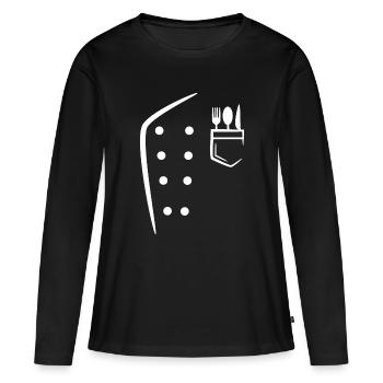Chefkoch Job Workaholic Beruf Erfolg Karriere - Frauen Premium Bio Langarmshirt - Schwarz - Vorne - Julia (174cm)