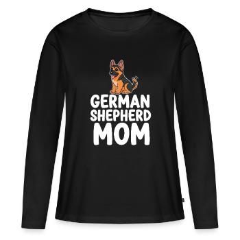 Berger Allemand Maman Chien Maman Chien Berger - T-shirt manches longues Premium bio Femme - noir - Devant - Julia (174cm)