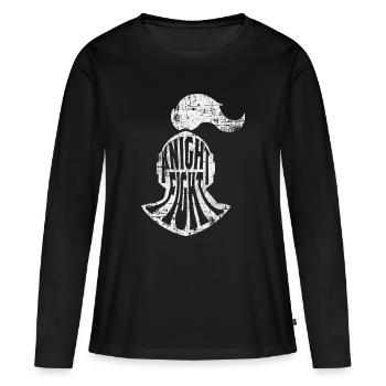 Casque de chevalier chevalier - T-shirt manches longues Premium bio Femme - noir - Devant - Julia (174cm)