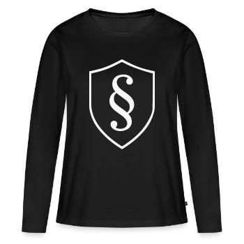 Paragraphe de l’avocat Droit de la Cour de droit - T-shirt manches longues Premium bio Femme - noir - Devant - Julia (174cm)