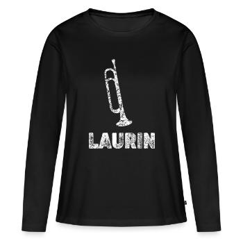 Gift for Laurin - Women's Premium Organic Long Sleeve Shirt - black - Front - Julia (174cm)