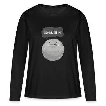 Kids Gift Planet Space galaxy sayings - Women's Premium Organic Long Sleeve Shirt - black - Front - Julia (174cm)