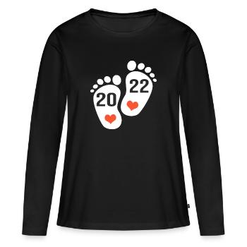 birth 2022 future dad future mom baby - Women's Premium Organic Long Sleeve Shirt - black - Front - Julia (174cm)