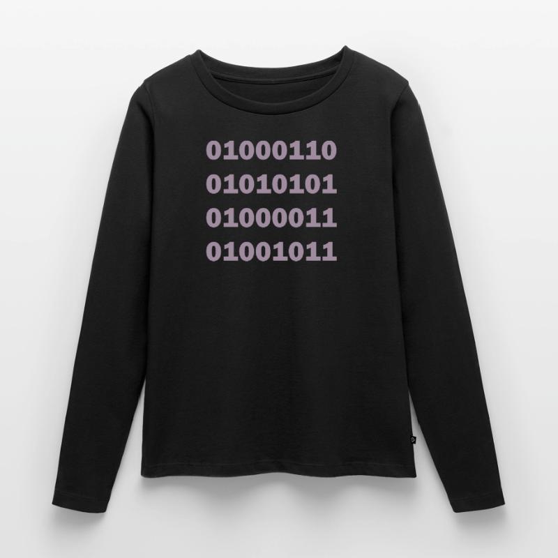 Binary Code Fuck Women's Premium Organic Long Sleeve Shirt