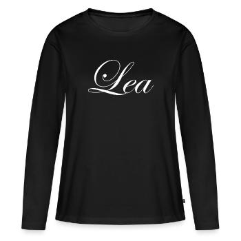Lea Beautiful Name White - Women's Premium Organic Long Sleeve Shirt - black - Front - Julia (174cm)