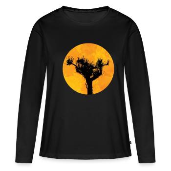 Pin au soleil - T-shirt manches longues Premium bio Femme - noir - Devant - Julia (174cm)