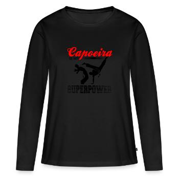 Capoeira - T-shirt manches longues Premium bio Femme - noir - Devant - Julia (174cm)