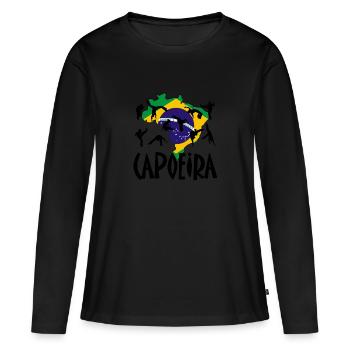 Capoeira - T-shirt manches longues Premium bio Femme - noir - Devant - Julia (174cm)