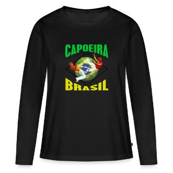 Capoeira - T-shirt manches longues Premium bio Femme - noir - Devant - Julia (174cm)