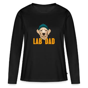 Labrador - T-shirt manches longues Premium bio Femme - noir - Devant - Julia (174cm)