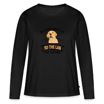 Labrador - T-shirt manches longues Premium bio Femme - noir - Devant - Julia (174cm)