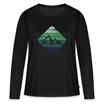 Berg - T-shirt manches longues Premium bio Femme - noir - Devant - Julia (174cm)