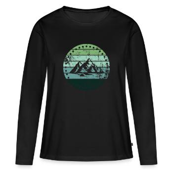 Berg - T-shirt manches longues Premium bio Femme - noir - Devant - Julia (174cm)