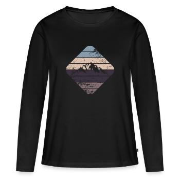 Berg - T-shirt manches longues Premium bio Femme - noir - Devant - Julia (174cm)
