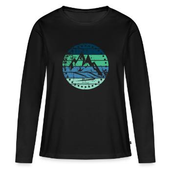 Berg - T-shirt manches longues Premium bio Femme - noir - Devant - Julia (174cm)