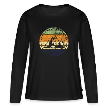 Berg - T-shirt manches longues Premium bio Femme - noir - Devant - Julia (174cm)