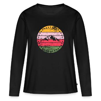 Berg - T-shirt manches longues Premium bio Femme - noir - Devant - Julia (174cm)