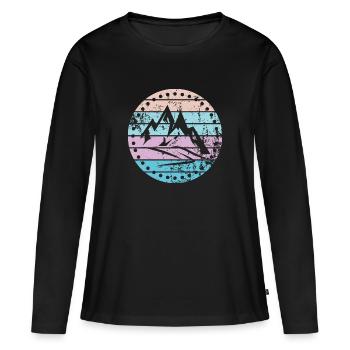 Berg - T-shirt manches longues Premium bio Femme - noir - Devant - Julia (174cm)