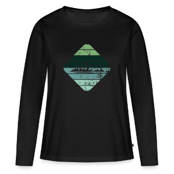Berg - T-shirt manches longues Premium bio Femme - noir - Devant - Julia (174cm)