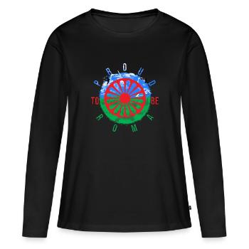 Proud to be Roma - Women's Premium Organic Long Sleeve Shirt - black - Front - Julia (174cm)