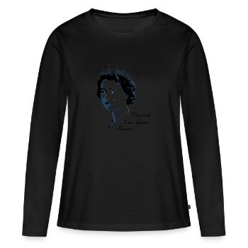 elizabeth II portrait C - cadeau - t-shirt - T-shirt manches longues Premium bio Femme - noir - Devant - Julia (174cm)