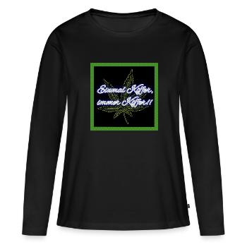 Stoner un jour, stoner toujours !! - T-shirt manches longues Premium bio Femme - noir - Devant - Julia (174cm)