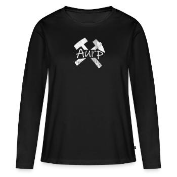 Glück Auf Sachsen dialecte Aurp Erzgebirge - T-shirt manches longues Premium bio Femme - noir - Devant - Julia (174cm)