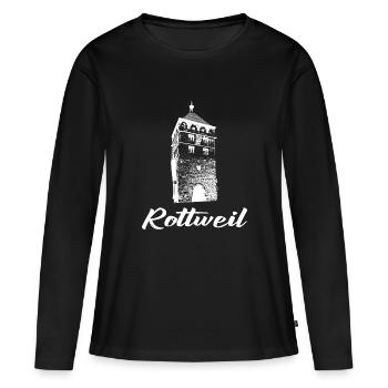 Schwarzes Tor Rottweil - Frauen Premium Bio Langarmshirt - Schwarz - Vorne - Julia (174cm)